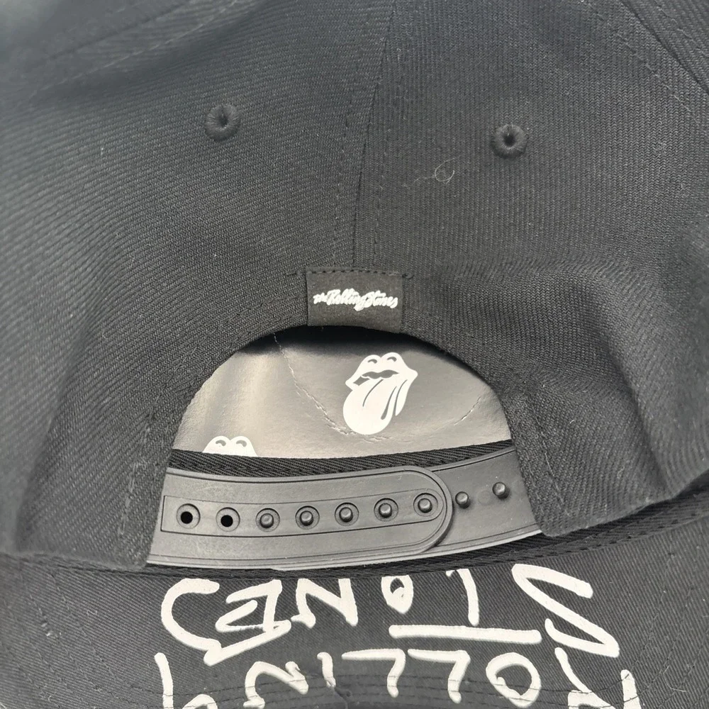 Rolling Stones Logo Hat Lids Exclusive Black Snapback Band Cap New